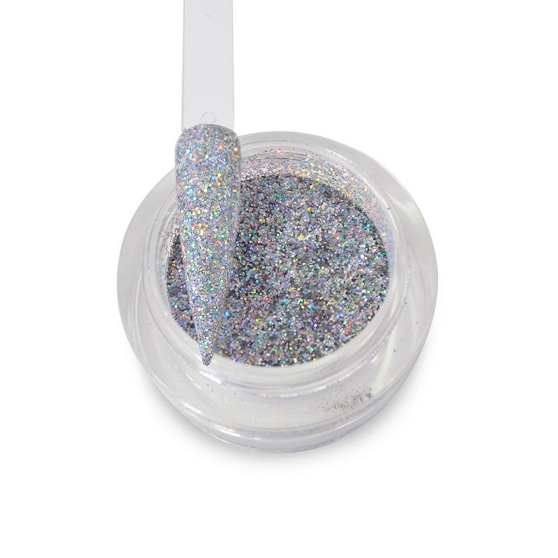 BangBang Glitter Lacey Silver - Medium 1 oz